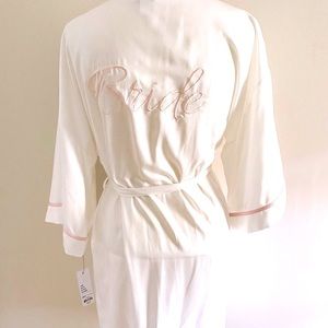 NWT White Satin Bride Robe sizes M and XL